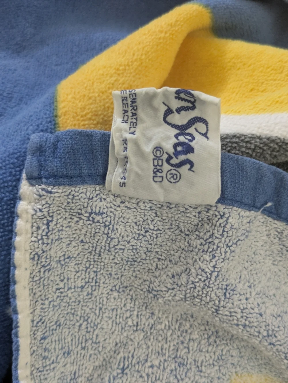 Seven Seas Vintage Beach Towel Retro.
